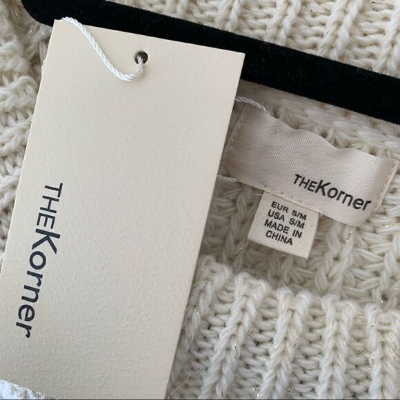 NWT Anthropologie The Korner Gold Sweater - Picture 3 of 4